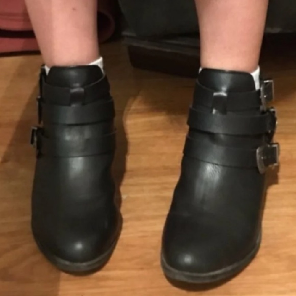 Vegan leather ankle boots